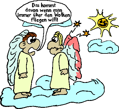 Engel mit Sonnenbrand